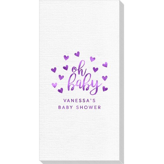 Confetti Hearts Oh Baby Deville Guest Towels